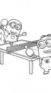 hình tô màu Minions cho bé 3 tuổi miễn phí