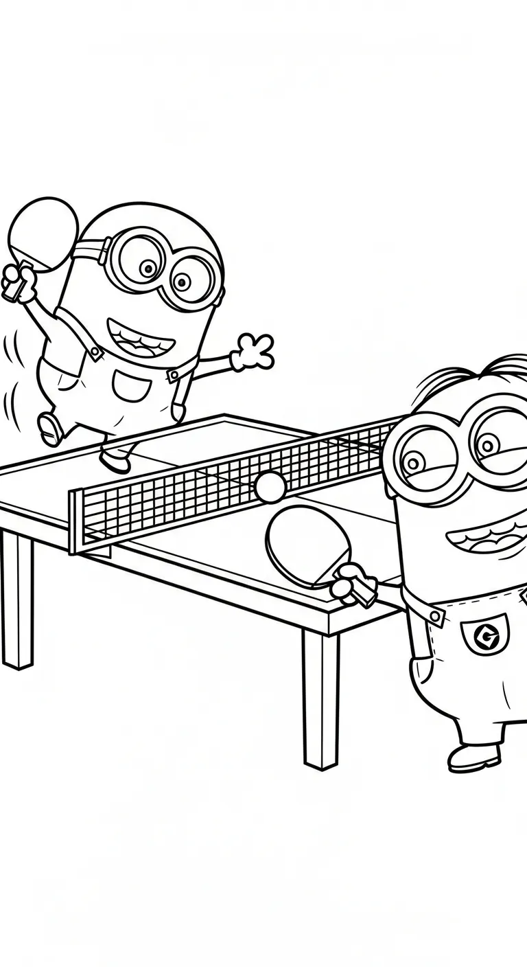 hình tô màu Minions cho bé 3 tuổi miễn phí