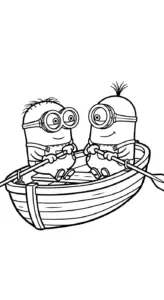 tranh tô màu Minions cho bé 8 tuổi