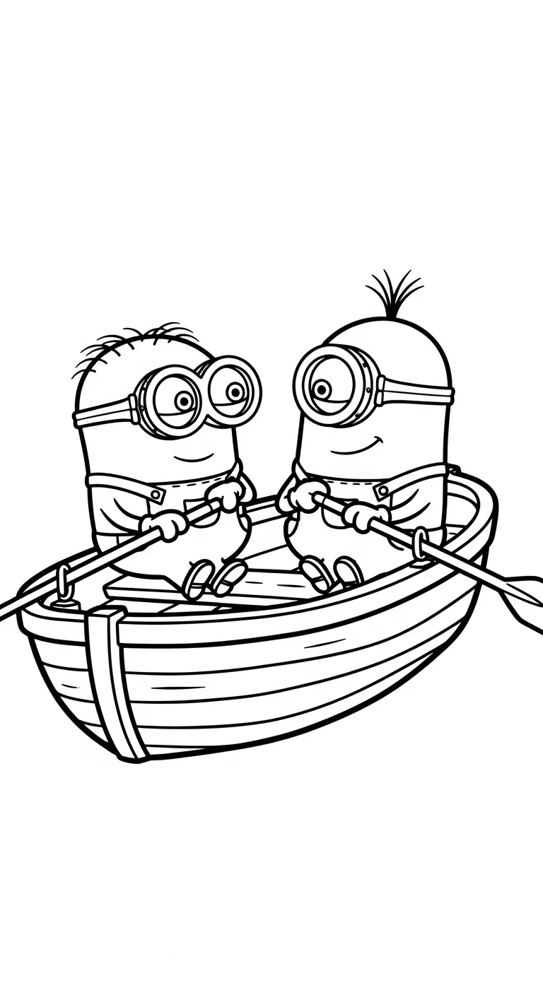 tranh tô màu Minions cho bé 8 tuổi