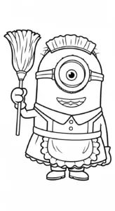 download hình tô màu Minions miễn phí