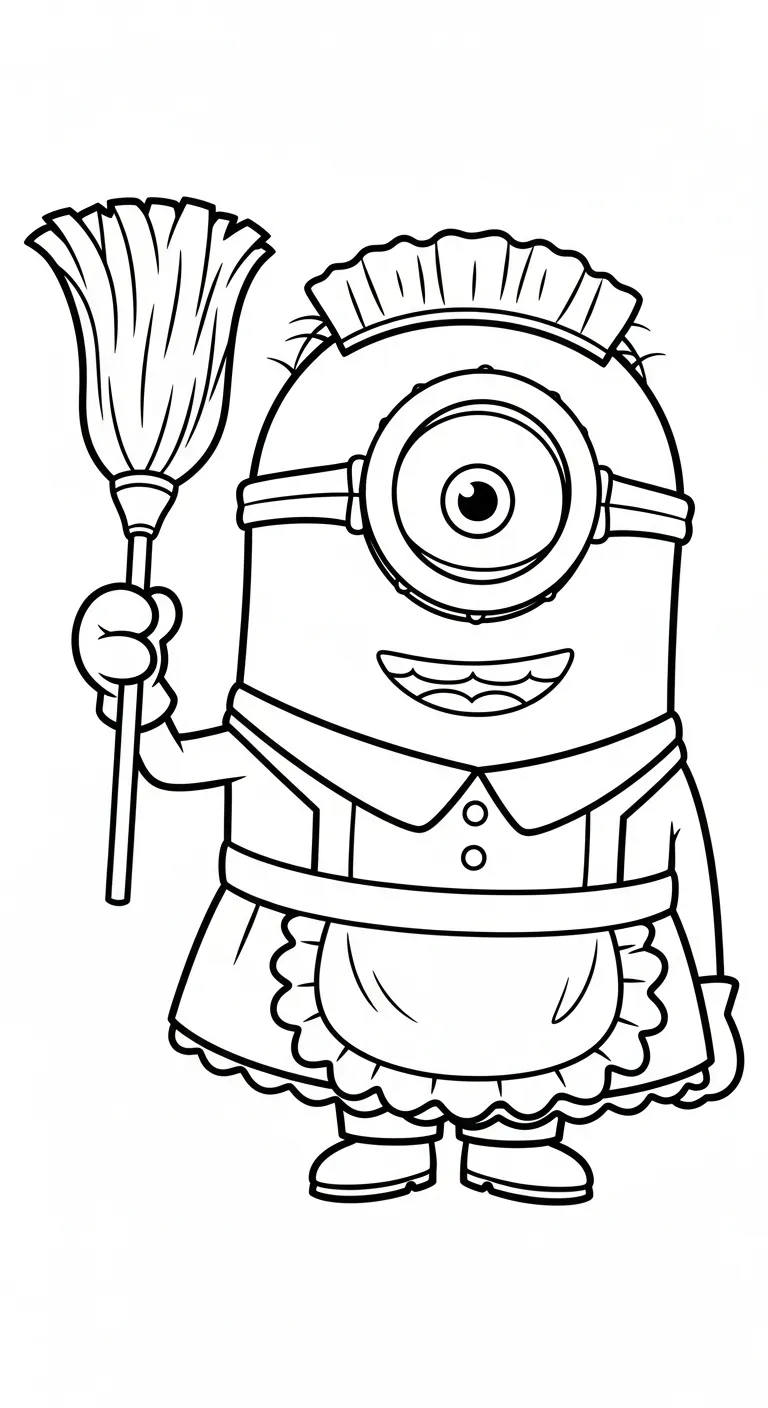 download hình tô màu Minions miễn phí