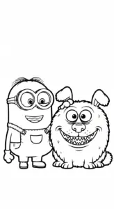 tải hình tô màu Minions cho bé