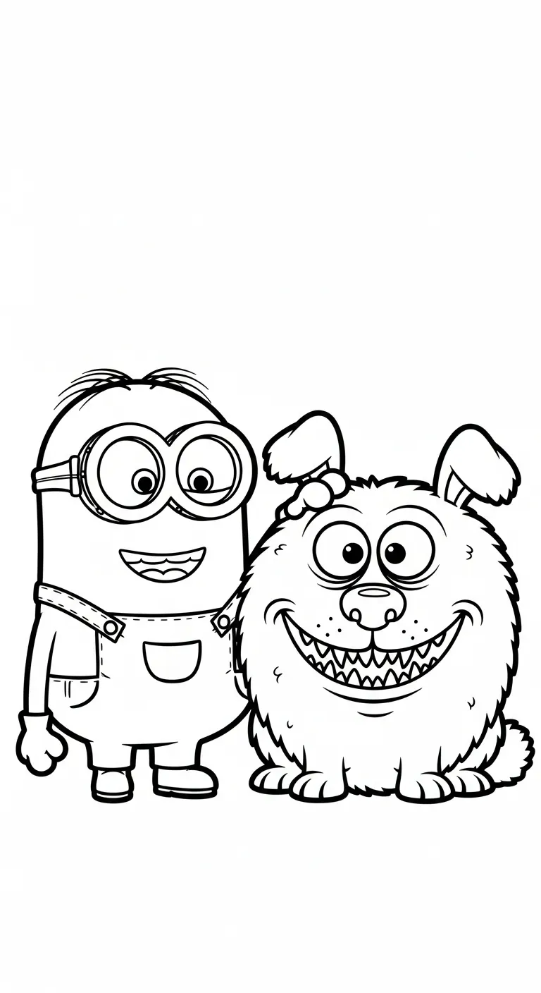 tải hình tô màu Minions cho bé