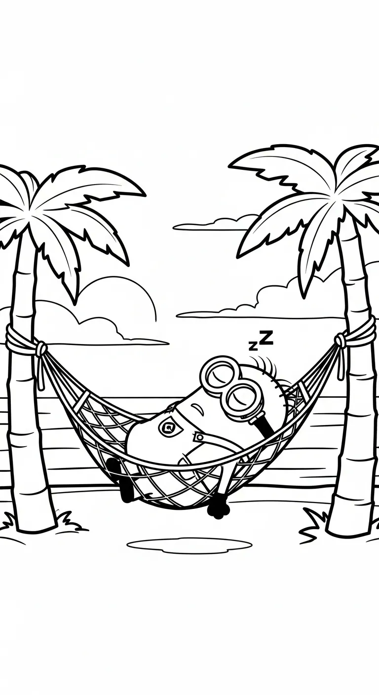 hình tô màu Minions cho bé đơn giản