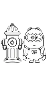 tranh tô màu Minions cho bé tải miễn phí