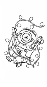 in hình tô màu Minions cho bé 3 tuổi