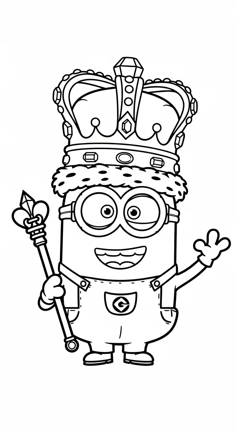 tranh tô màu Minions cho bé 7-8 tuổi