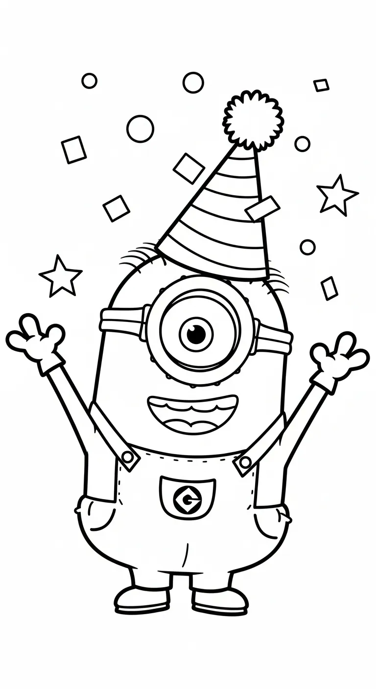 in hình tô màu Minions cho bé 6 tuổi