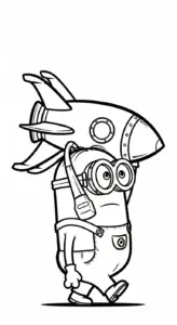 mẫu in hình tô màu Minions cho bé