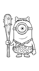 in hình tô màu Minions cho bé 7 tuổi