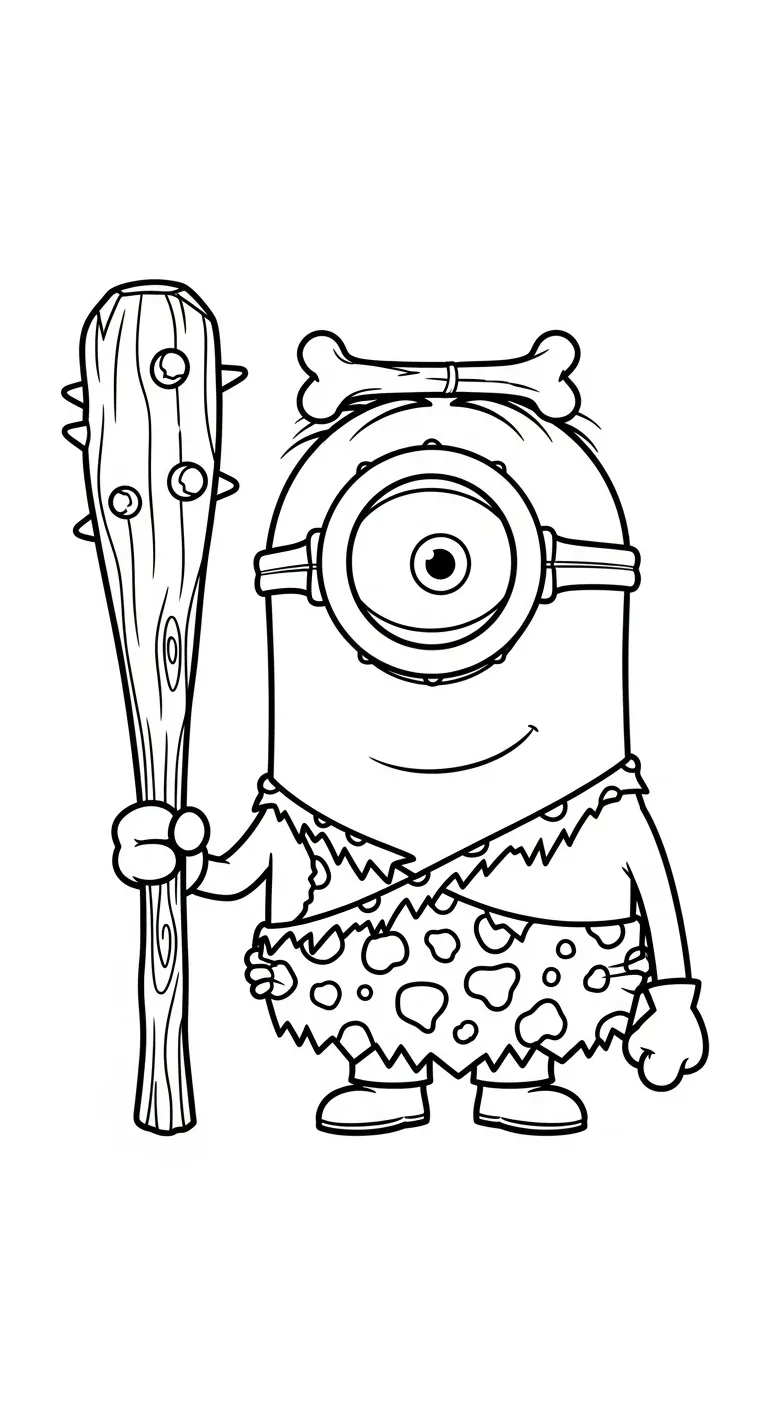 in hình tô màu Minions cho bé 7 tuổi