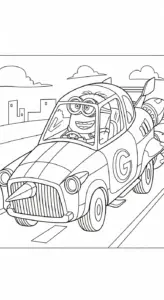 tranh tô màu Minions cho bé 7 tuổi miễn phí