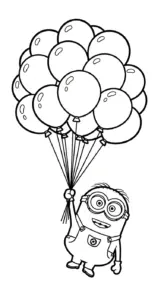 in hình tô màu Minions cho bé 5 tuổi