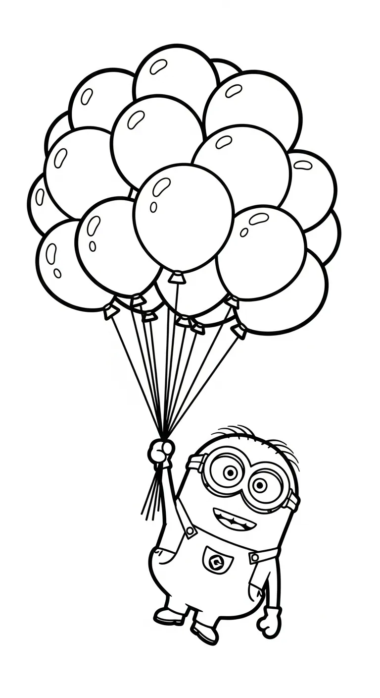 in hình tô màu Minions cho bé 5 tuổi 1