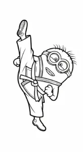 tranh tô màu Minions cho bé 4 tuổi miễn phí