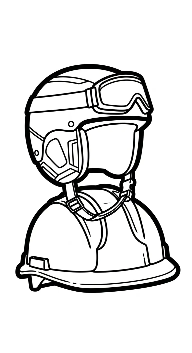 tải hình tô màu Tranh Tô Màu Mũ Bảo Hiểm cho bé miễn phí