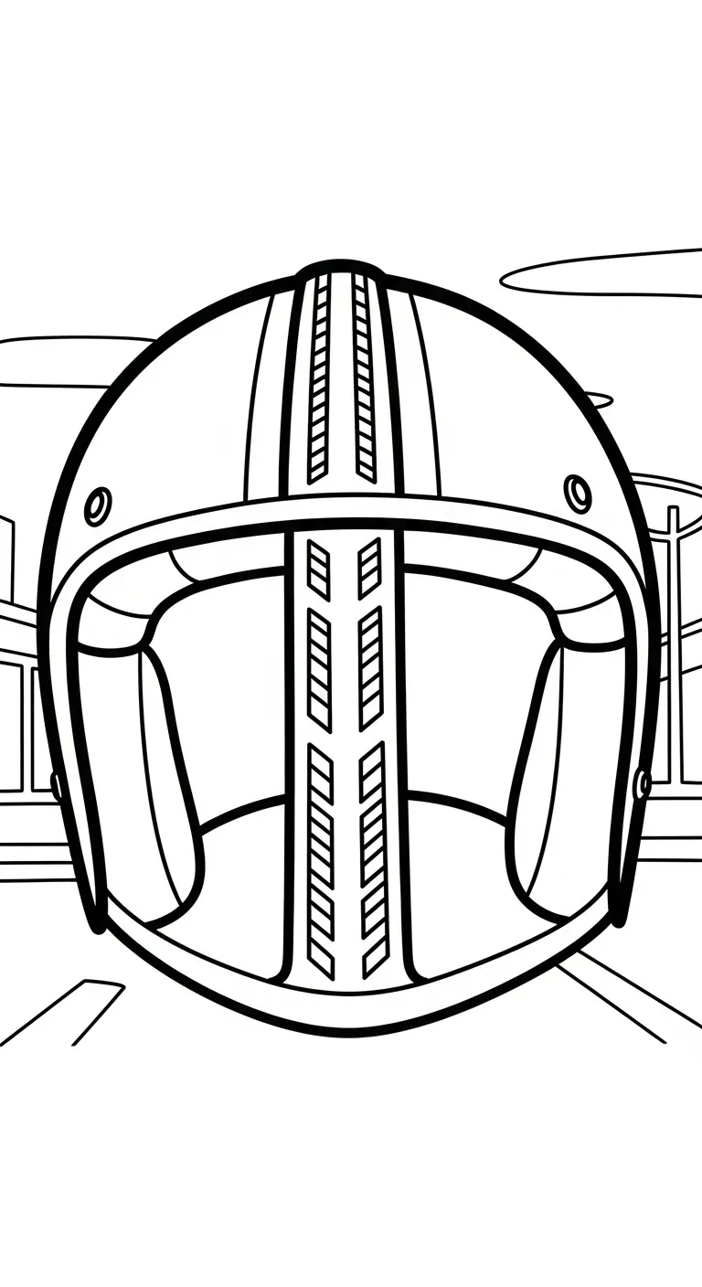 mẫu in tranh tô màu Tranh Tô Màu Mũ Bảo Hiểm cho bé