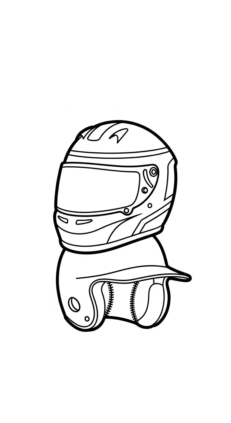 hình tô màu Tranh Tô Màu Mũ Bảo Hiểm cho bé mới nhất