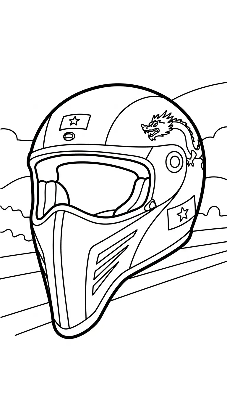 tranh tô màu Tranh Tô Màu Mũ Bảo Hiểm cho bé 3 tuổi miễn phí