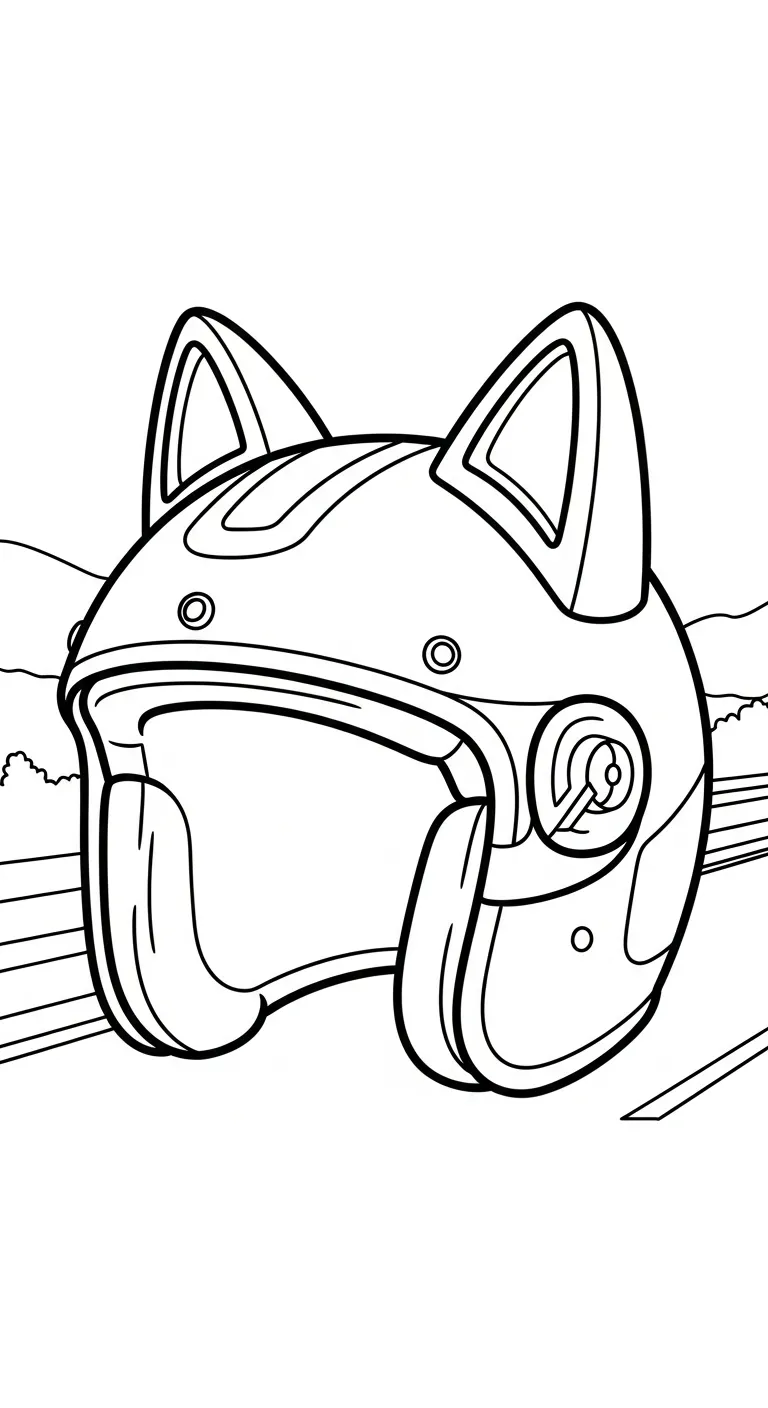 tải hình tô màu Tranh Tô Màu Mũ Bảo Hiểm cho bé 7 tuổi