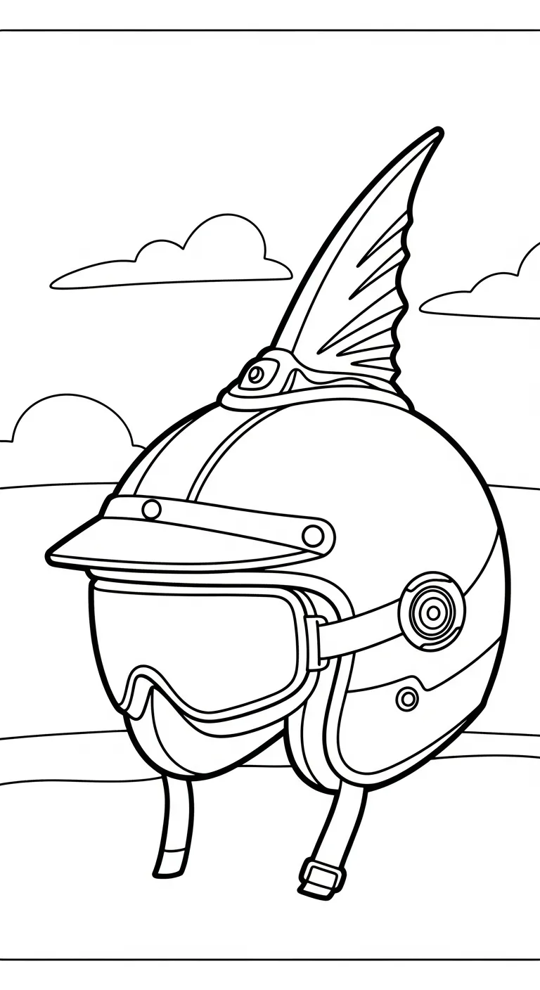 in tranh tô màu Tranh Tô Màu Mũ Bảo Hiểm miễn phí