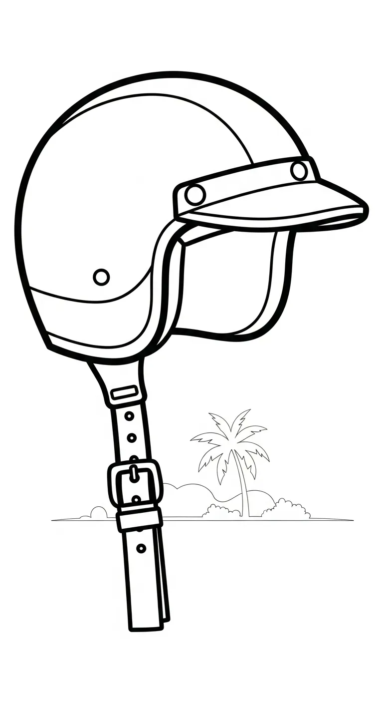 hình tô màu Tranh Tô Màu Mũ Bảo Hiểm cho bé 6 tuổi miễn phí 1