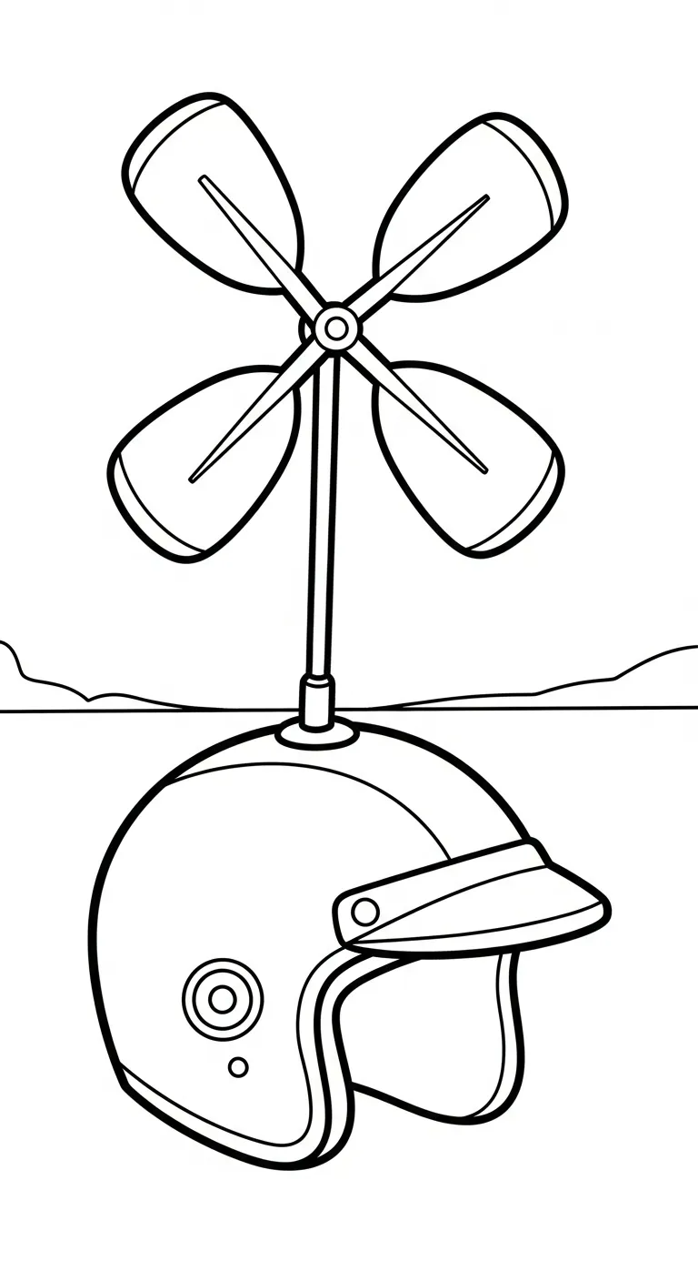 hình tô màu Tranh Tô Màu Mũ Bảo Hiểm cho trẻ em