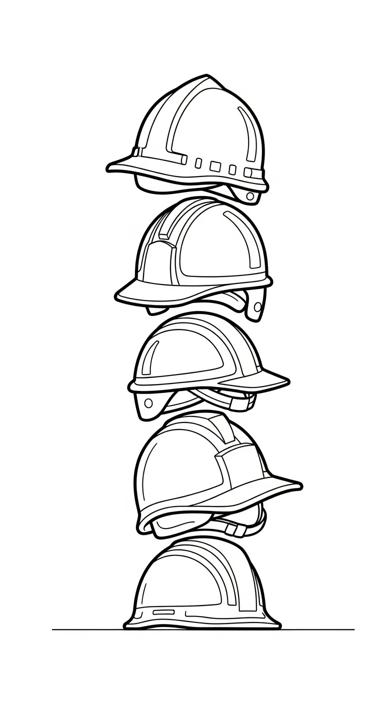 in tranh tô màu Tranh Tô Màu Mũ Bảo Hiểm cho bé 5 tuổi