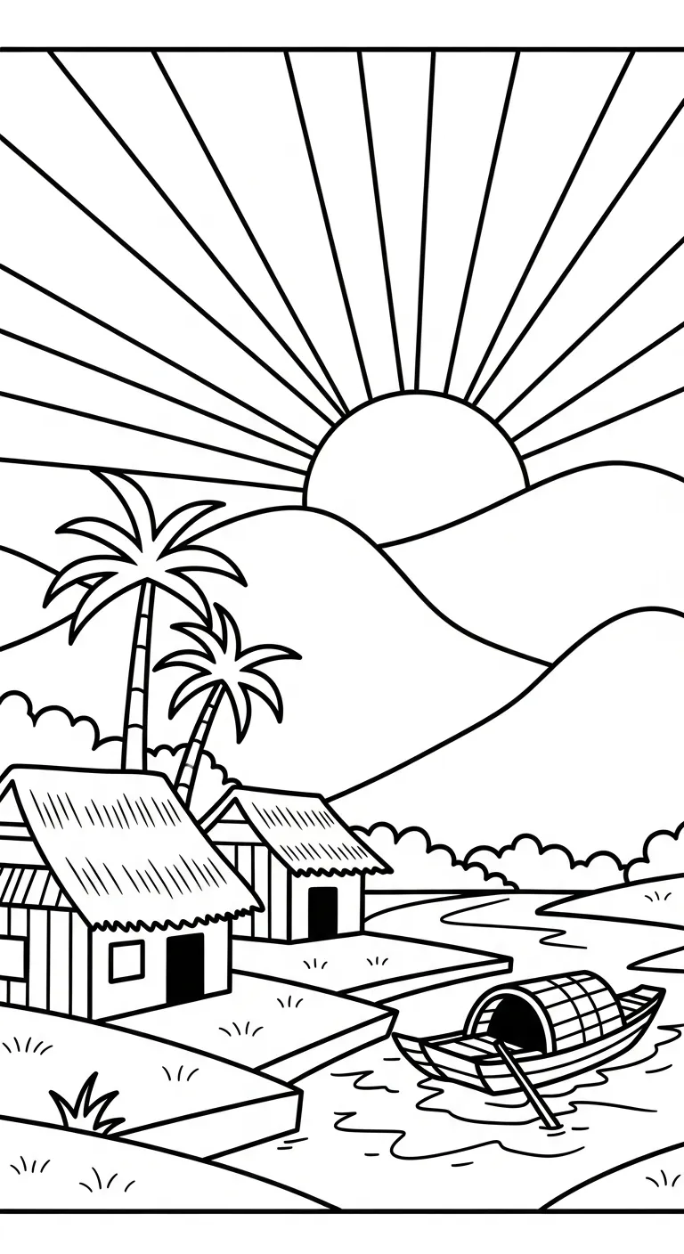 hình tô màu Tranh Tô Màu Mùa Thu tập tô