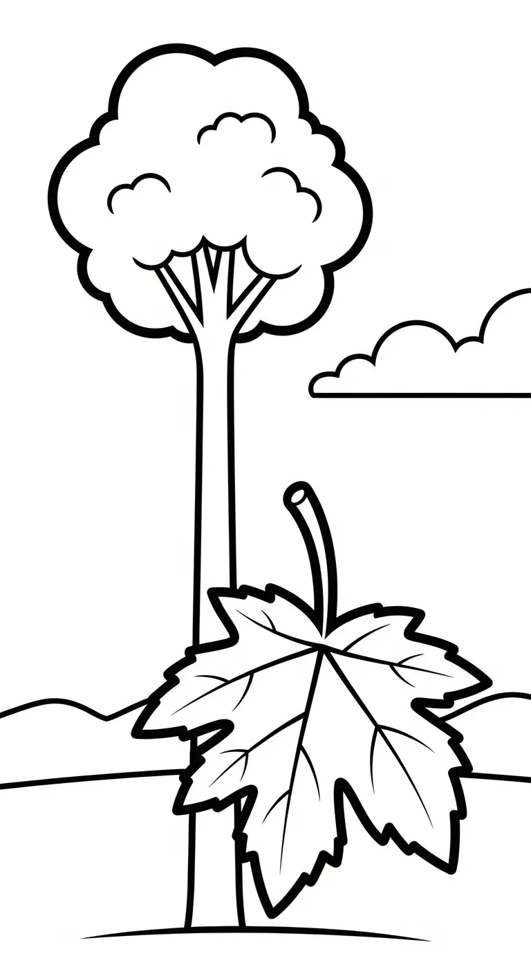 hình tô màu Tranh Tô Màu Mùa Thu cho bé 5 tuổi miễn phí