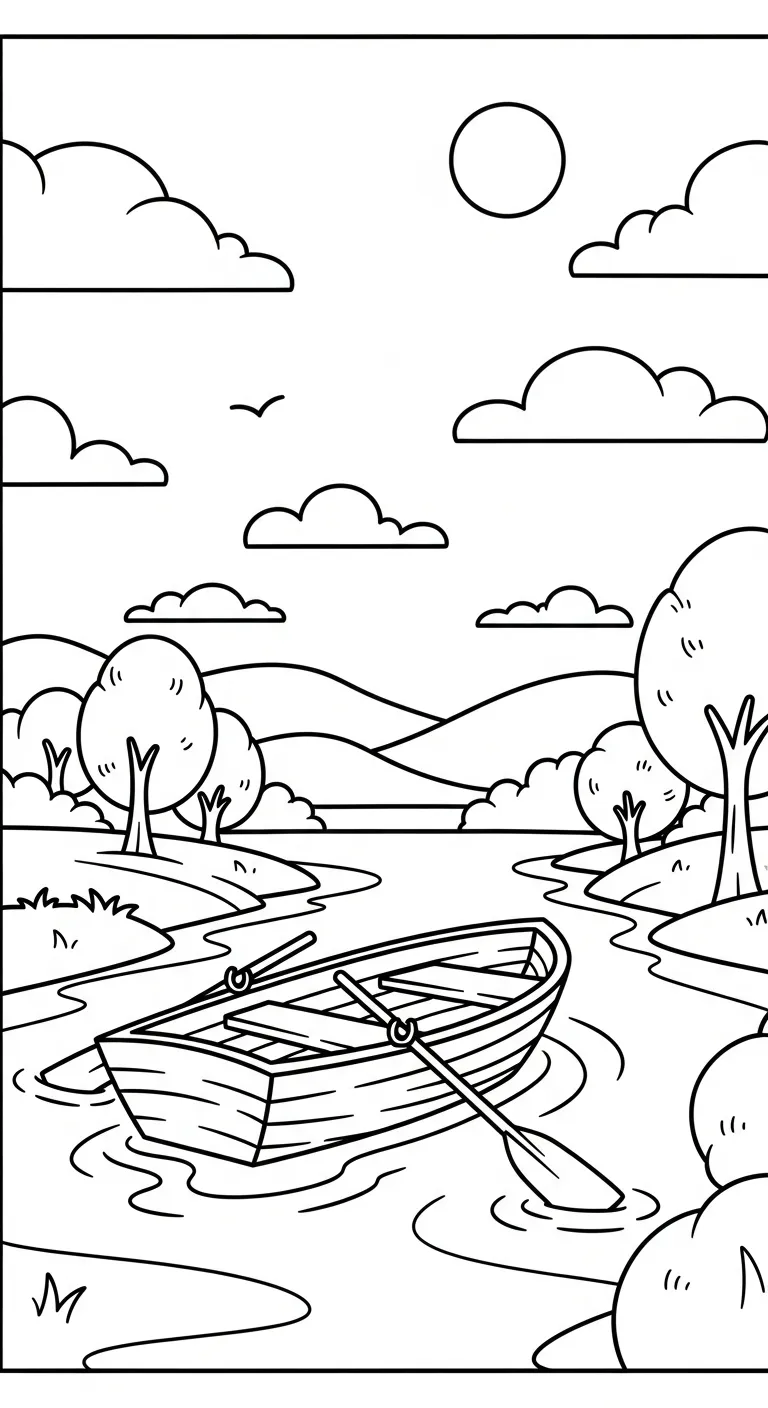 hình tô màu Tranh Tô Màu Mùa Thu cho bé đơn giản