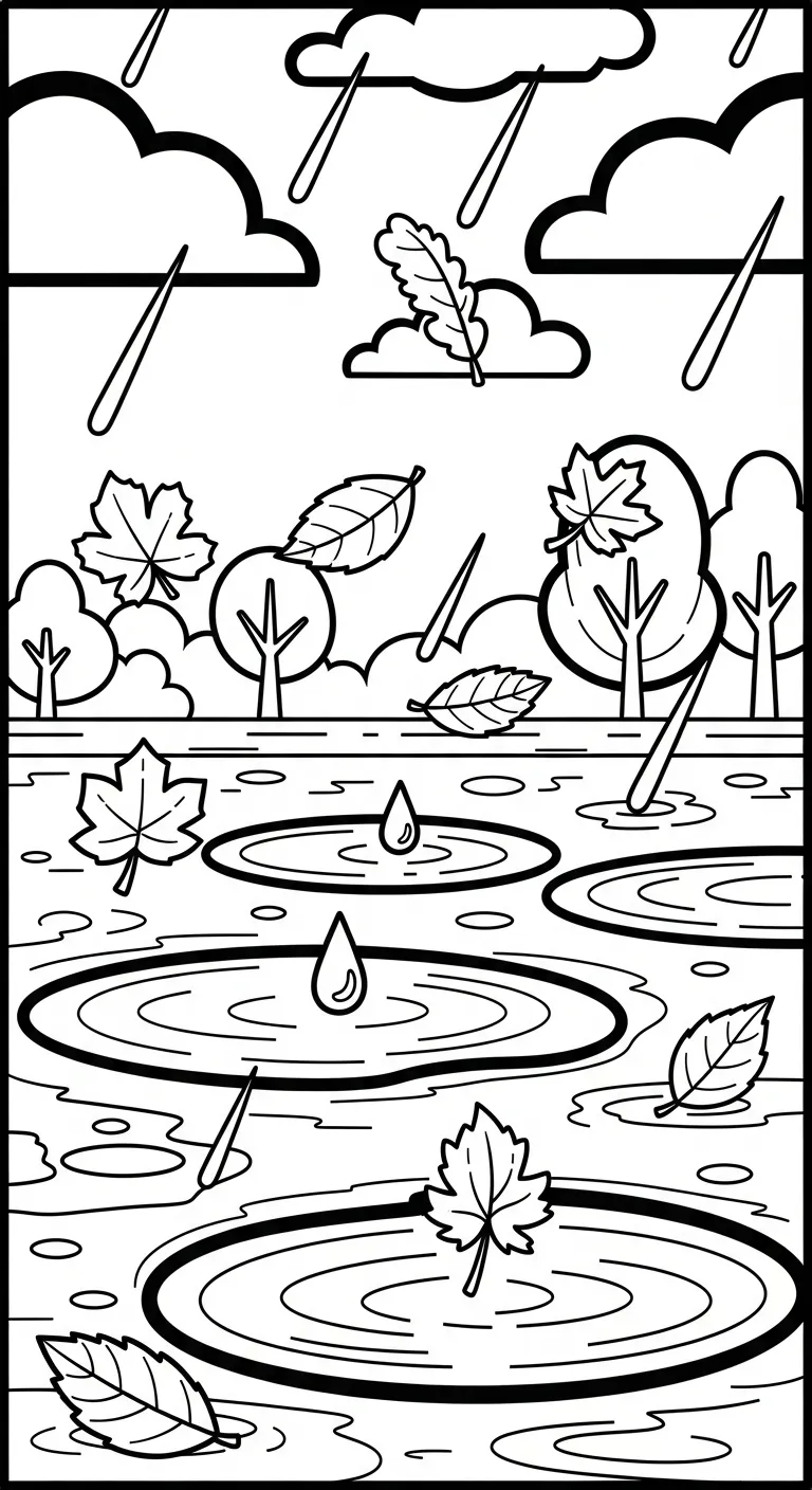 tải hình tô màu Tranh Tô Màu Mùa Thu cho bé 6 tuổi