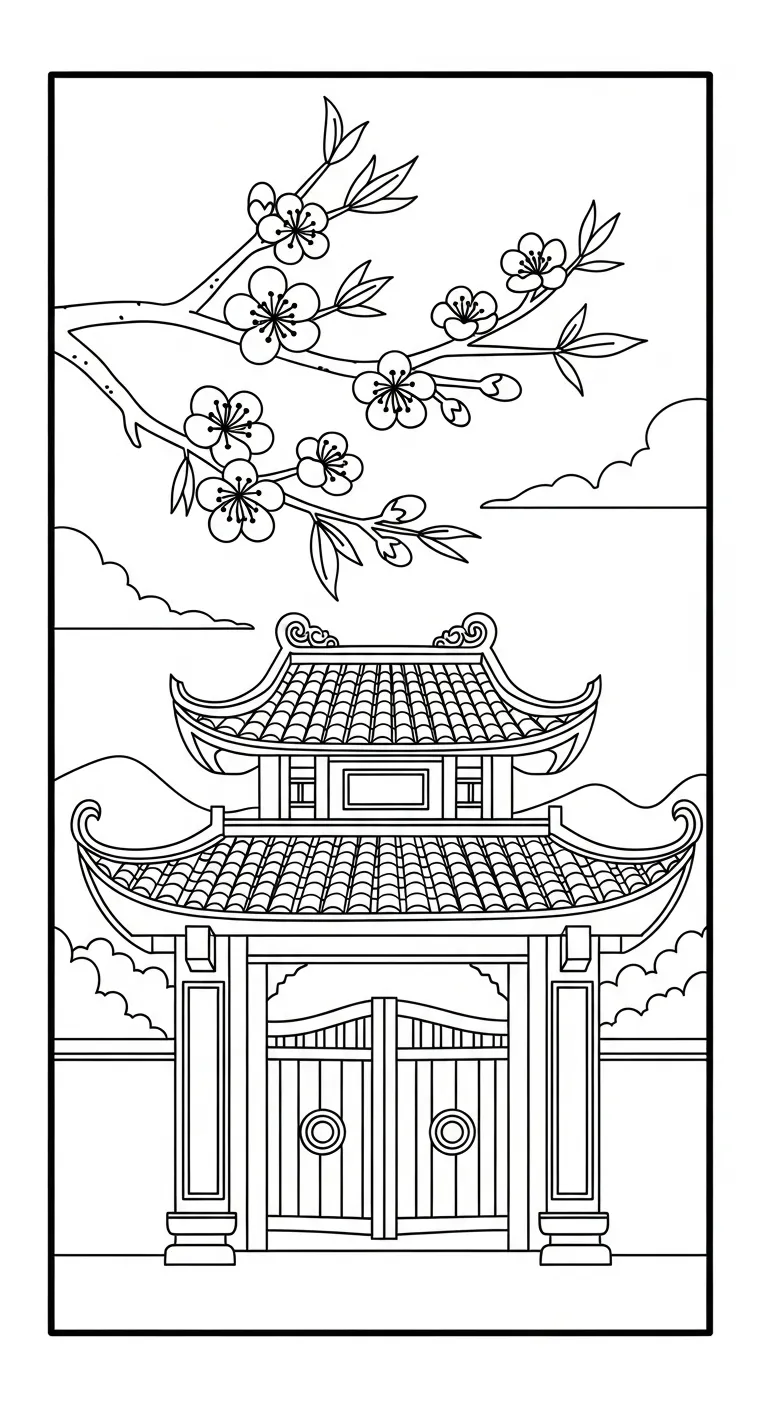 tải hình tô màu Tranh Tô Màu Mùa Xuân cho bé 7 tuổi