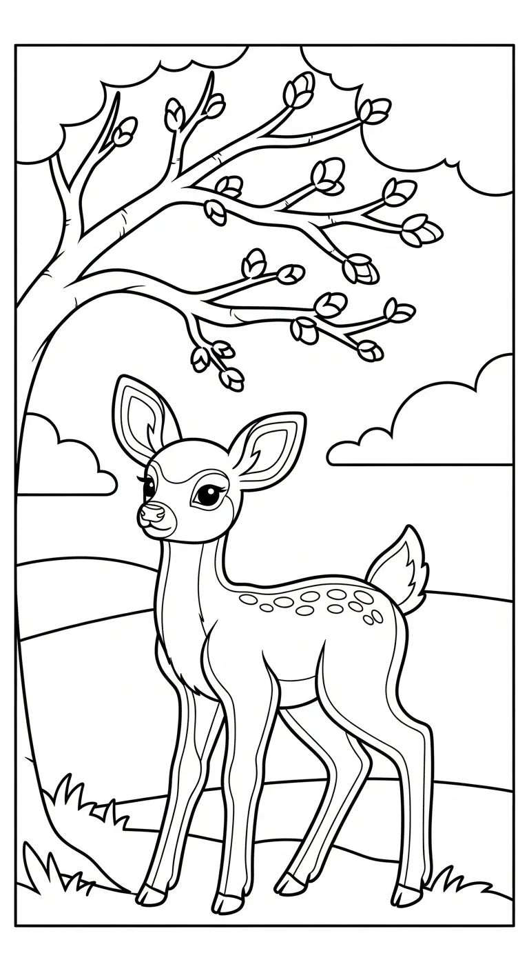 tranh tô màu Tranh Tô Màu Mùa Xuân miễn phí