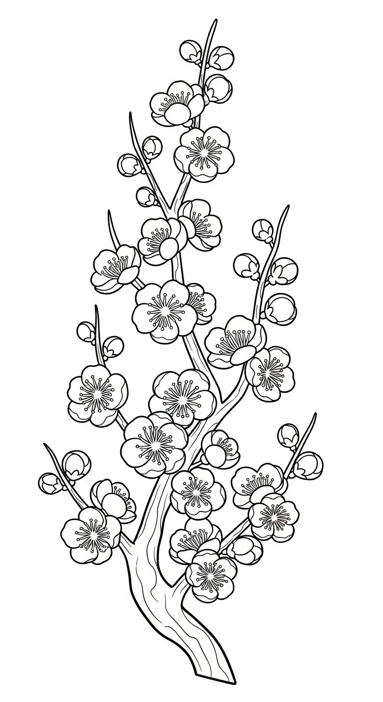 file tranh tô màu Tranh Tô Màu Mùa Xuân cho bé 4-5 tuổi