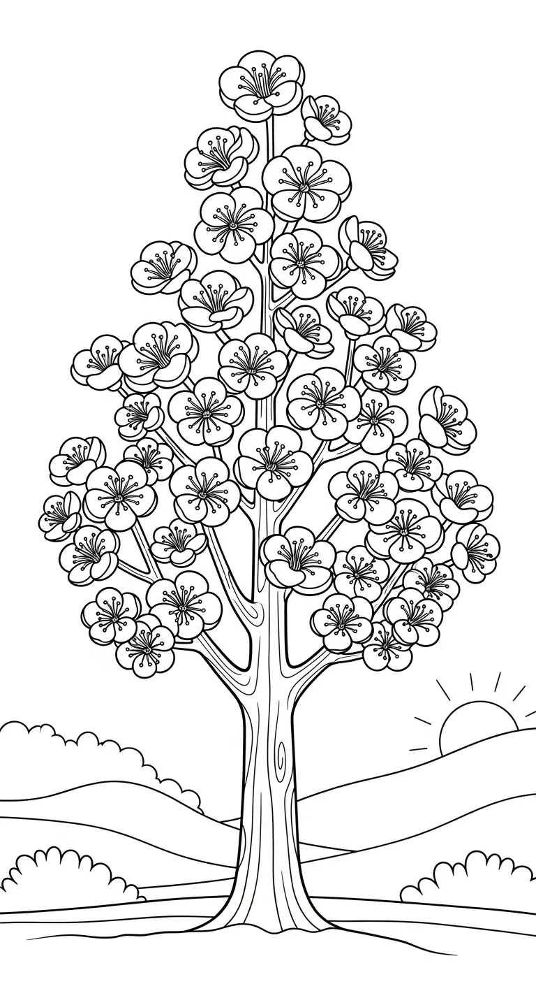 hình tô màu Tranh Tô Màu Mùa Xuân cho bé tải về