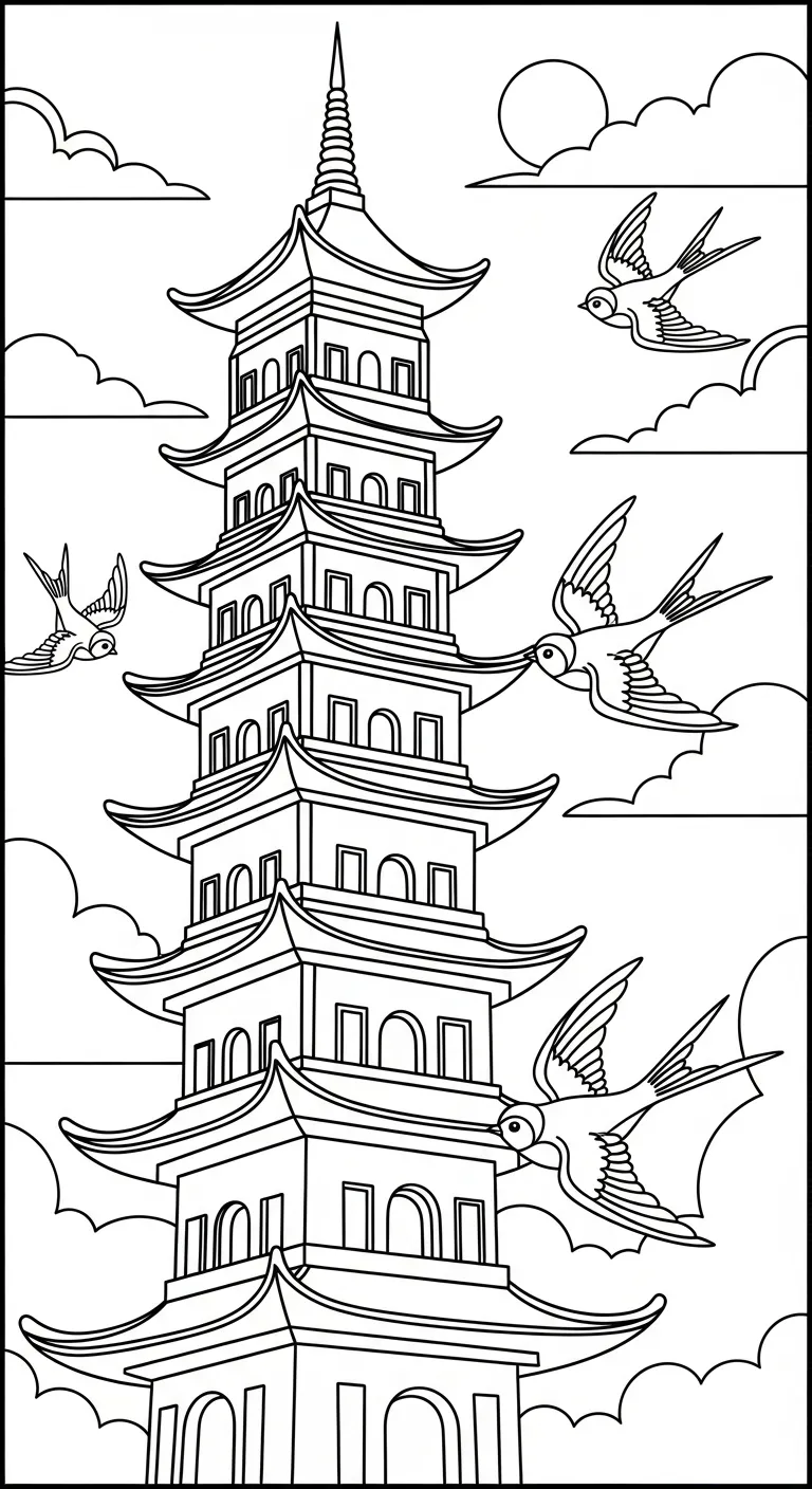 tải tranh tô màu Tranh Tô Màu Mùa Xuân pdf 1