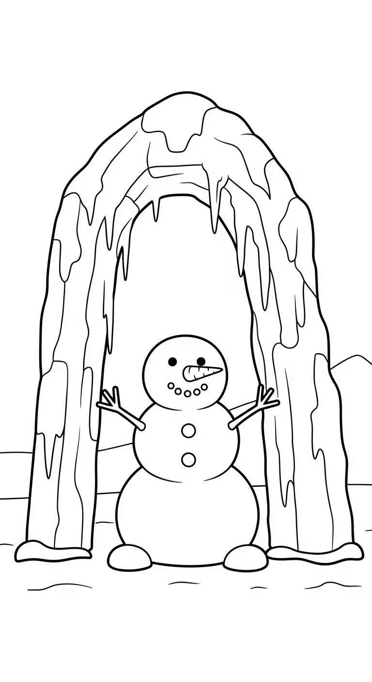 in hình tô màu Tranh Tô Màu Người Tuyết cho bé 7 tuổi