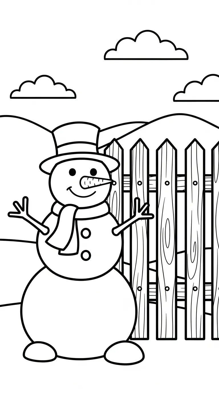 tải file hình tô màu Tranh Tô Màu Người Tuyết