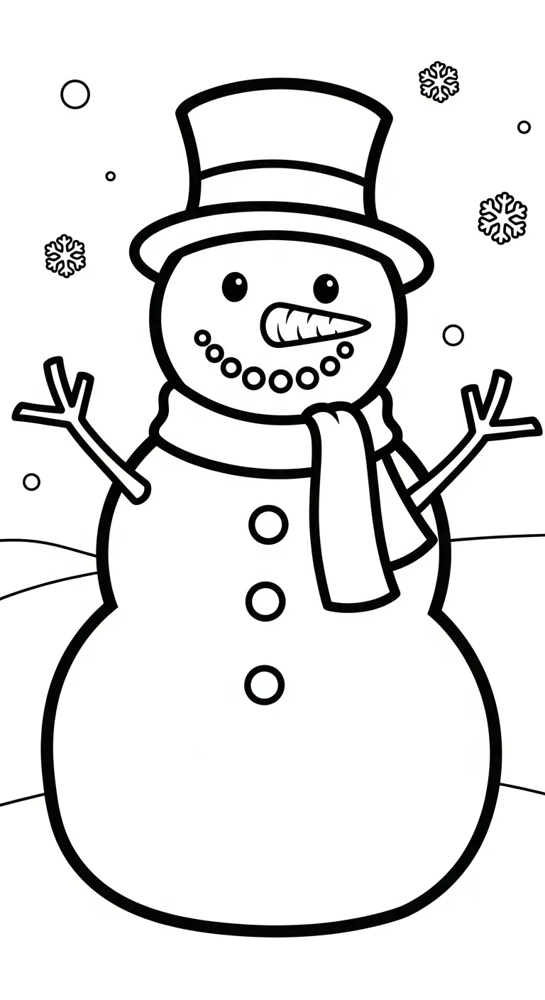 tranh tô màu Tranh Tô Màu Người Tuyết cho bé 8 tuổi