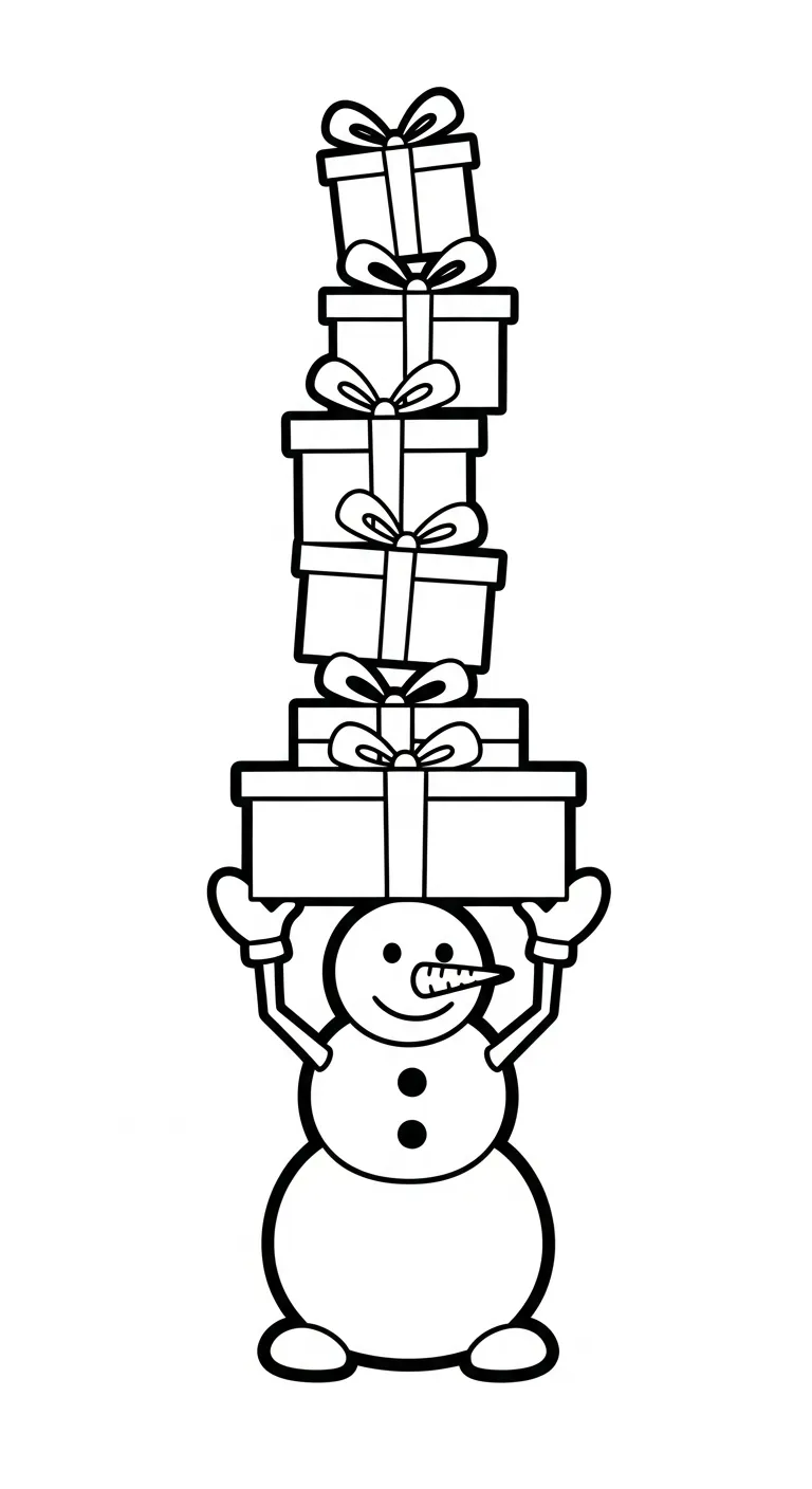 tải hình tô màu Tranh Tô Màu Người Tuyết cho bé 6 tuổi