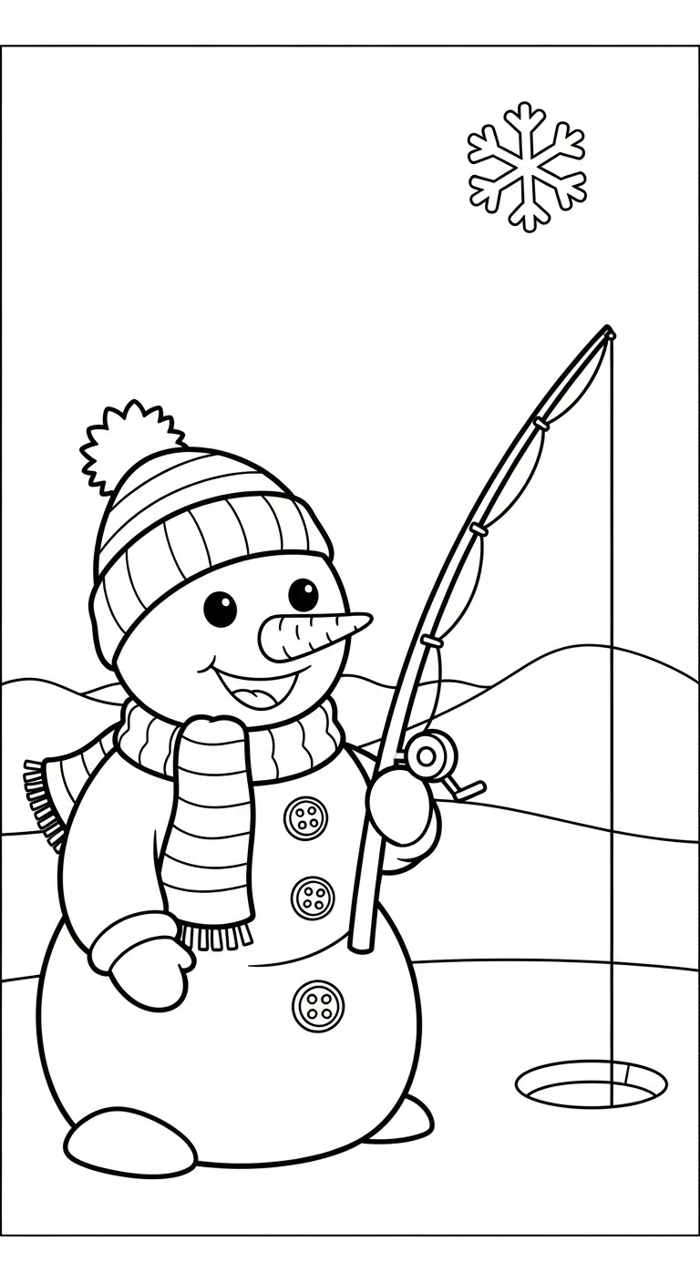 tải hình tô màu Tranh Tô Màu Người Tuyết miễn phí