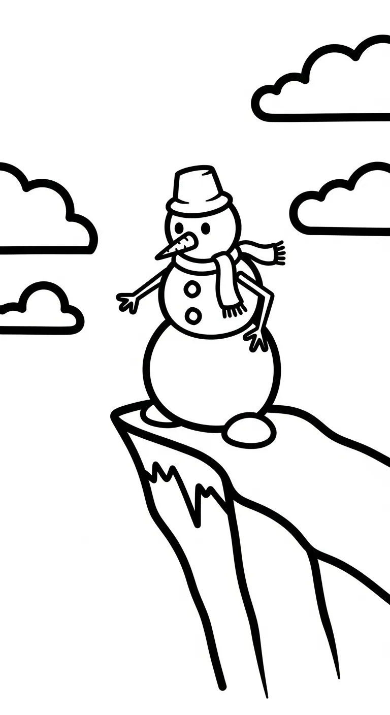 tranh tô màu Tranh Tô Màu Người Tuyết cho bé