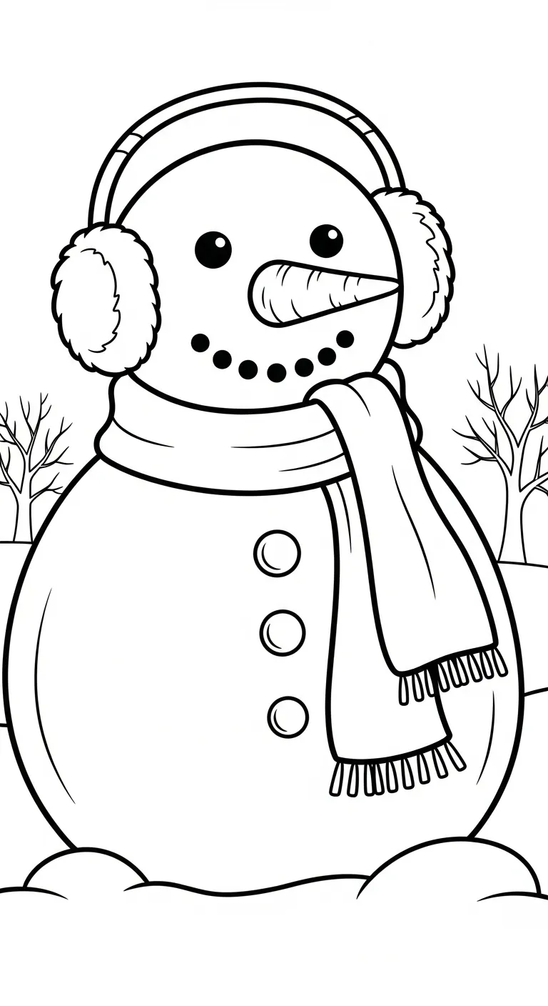 tranh tô màu Tranh Tô Màu Người Tuyết miễn phí