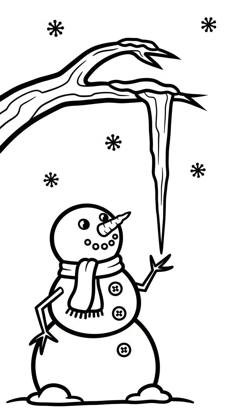 in tranh tô màu Tranh Tô Màu Người Tuyết miễn phí