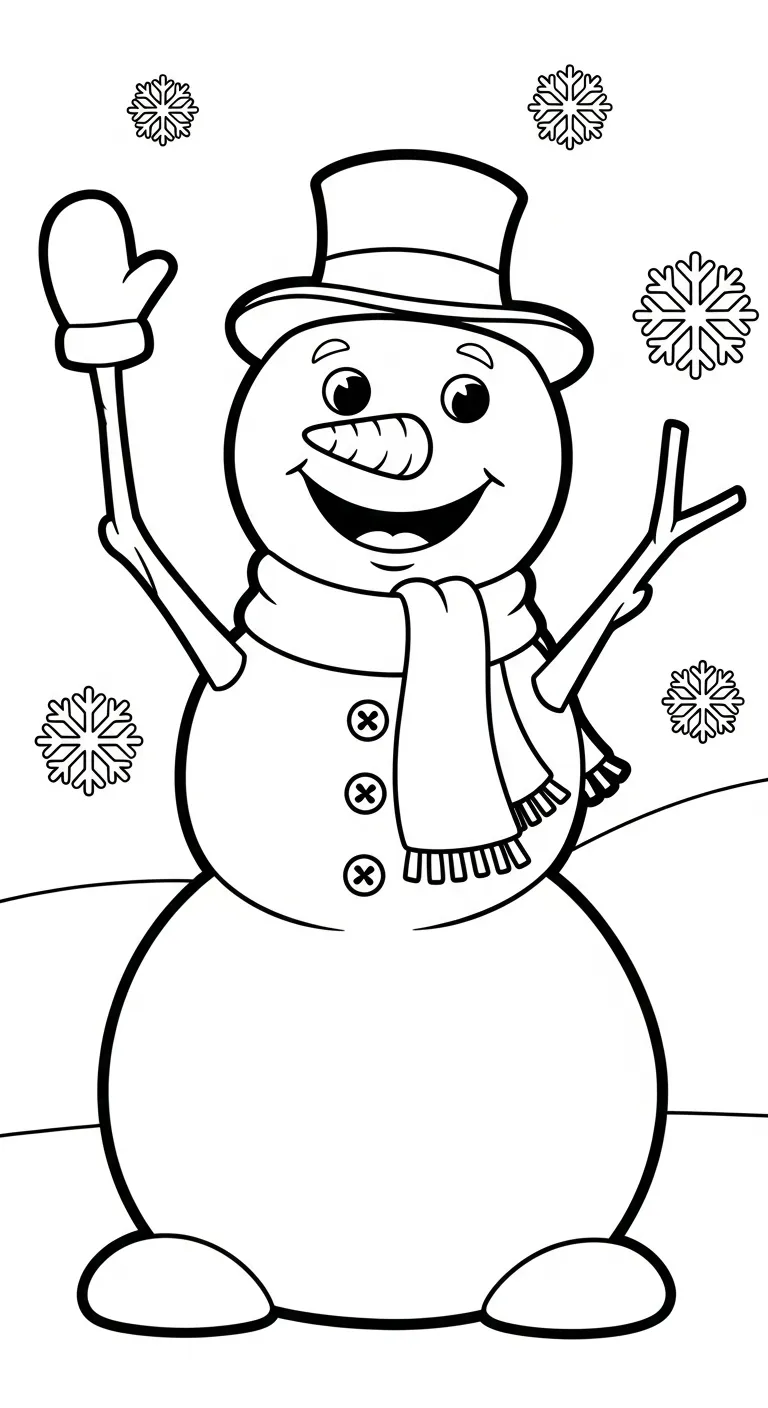 tranh tô màu Tranh Tô Màu Người Tuyết cho bé tải về