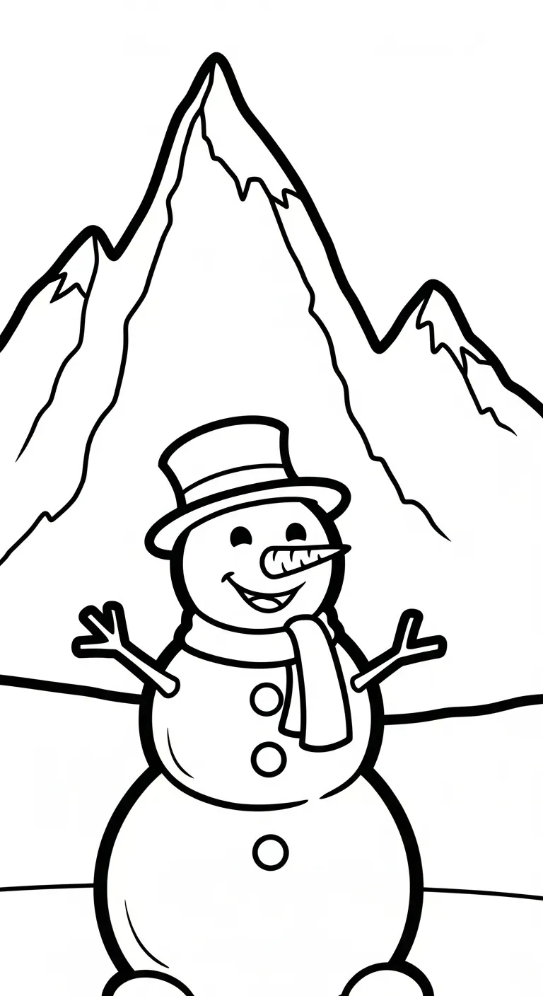 tranh tô màu Tranh Tô Màu Người Tuyết cho bé 7 tuổi miễn phí