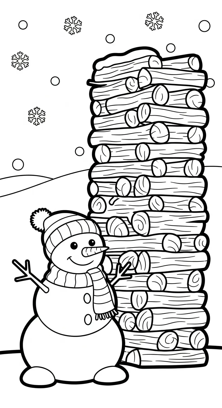 tranh tô màu Tranh Tô Màu Người Tuyết cho bé 6 tuổi
