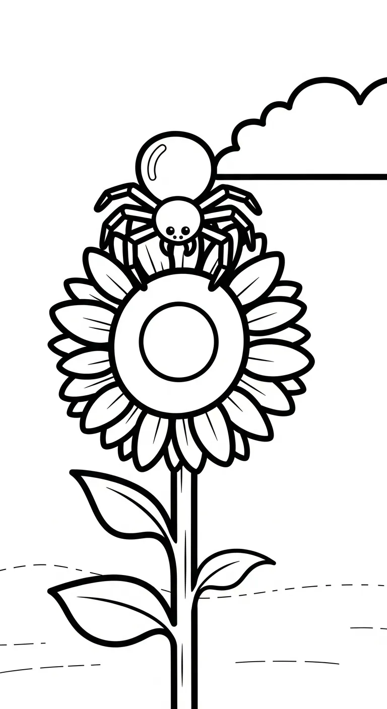 hình tô màu Tranh Tô Màu Nhện cho bé 8 tuổi